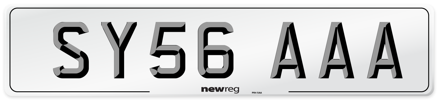 SY56 AAA Number Plate from New Reg